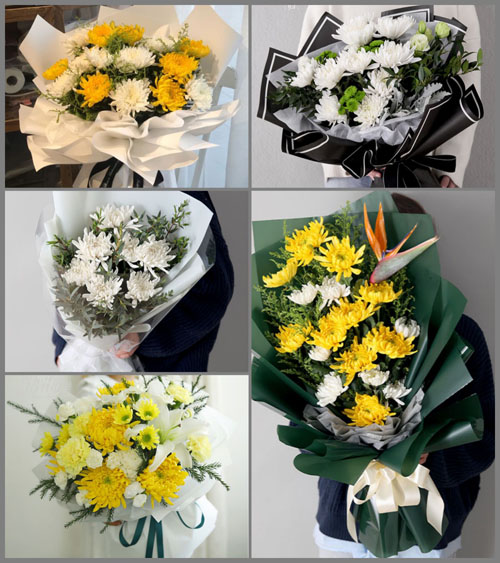 山东菏泽牡丹区马岭岗镇刘敬庄村白事花束代送